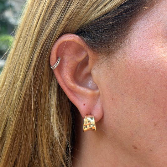 Flat Earrings in 18K Gold Plated
