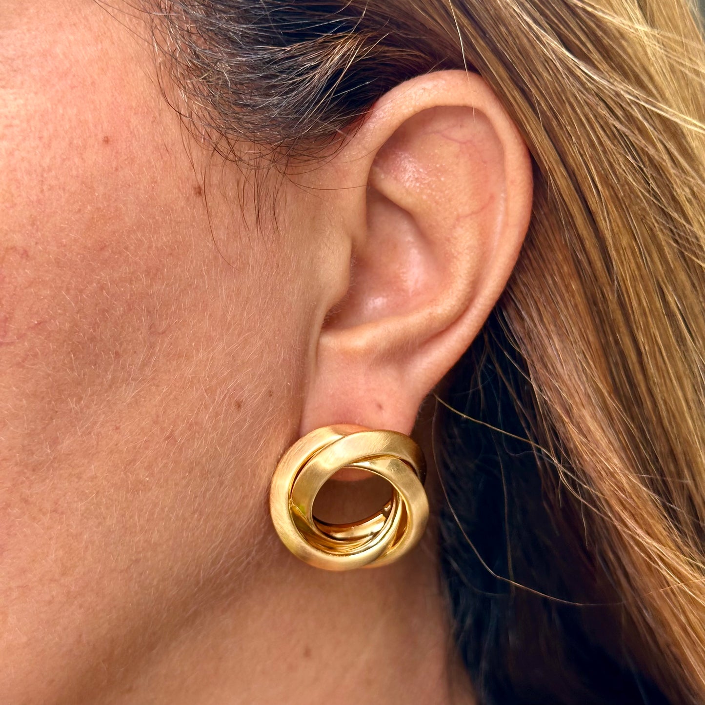 Cadiz Matte Earrings in 18K Gold Plated