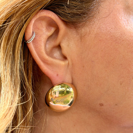 Flat Earrings in 18K Gold Plated