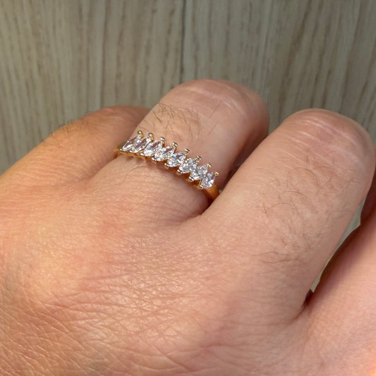 Baguette Ring in 18K Gold Plated
