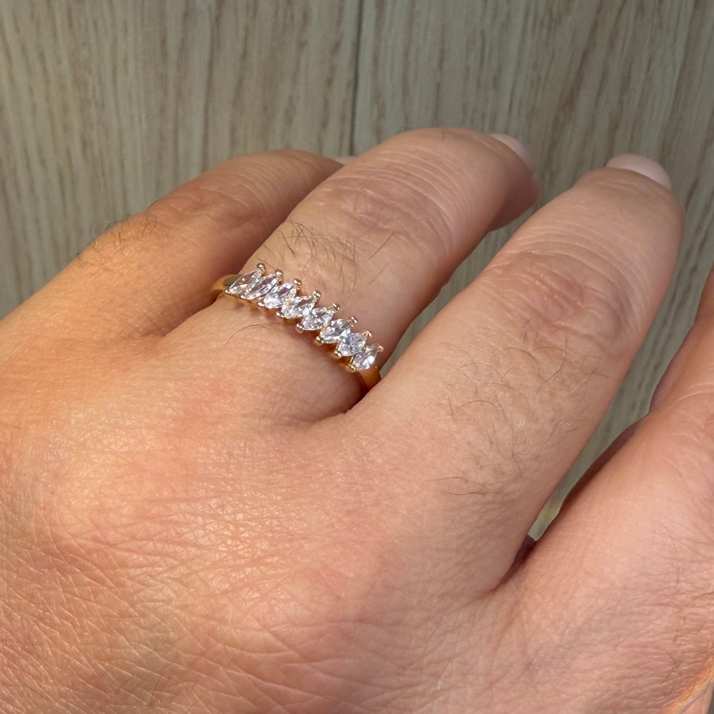 Baguette Ring in 18K Gold Plated