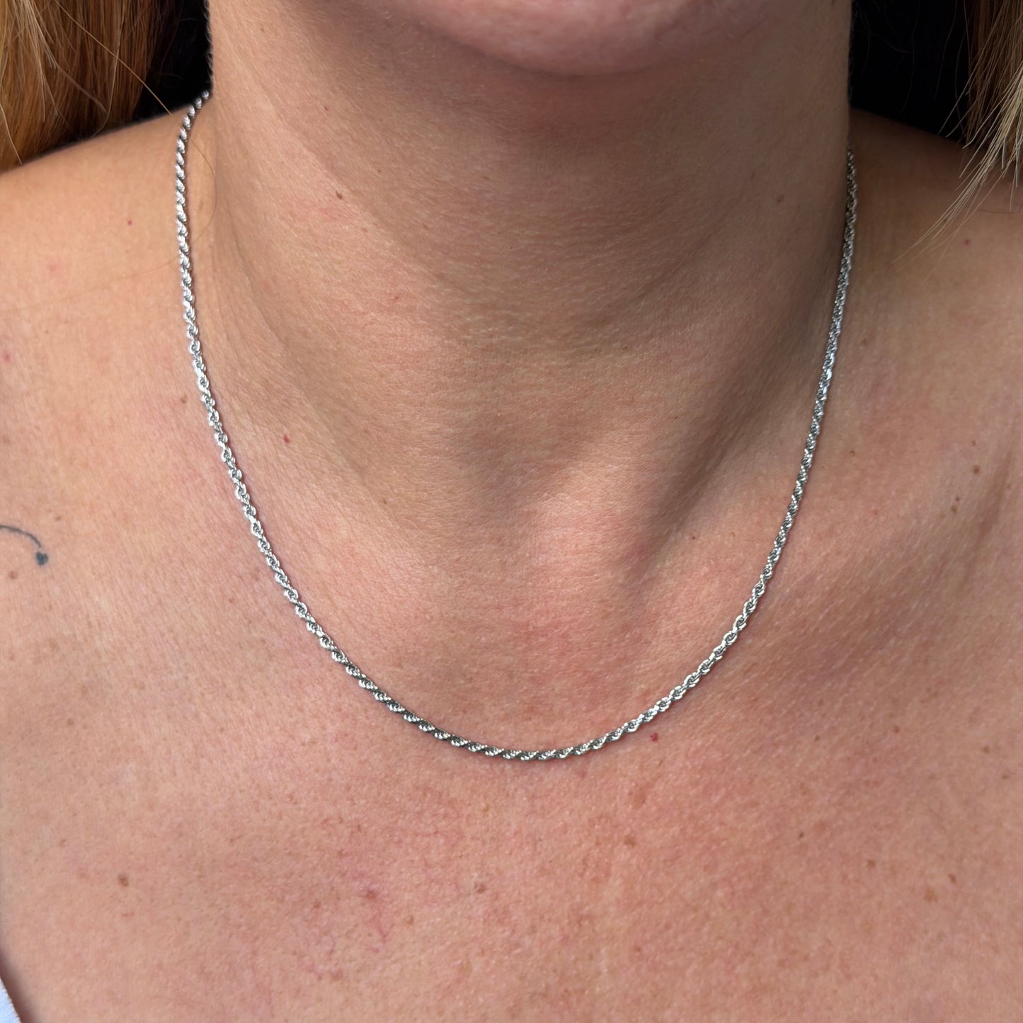Wicker Necklace in Sterling Silver 925