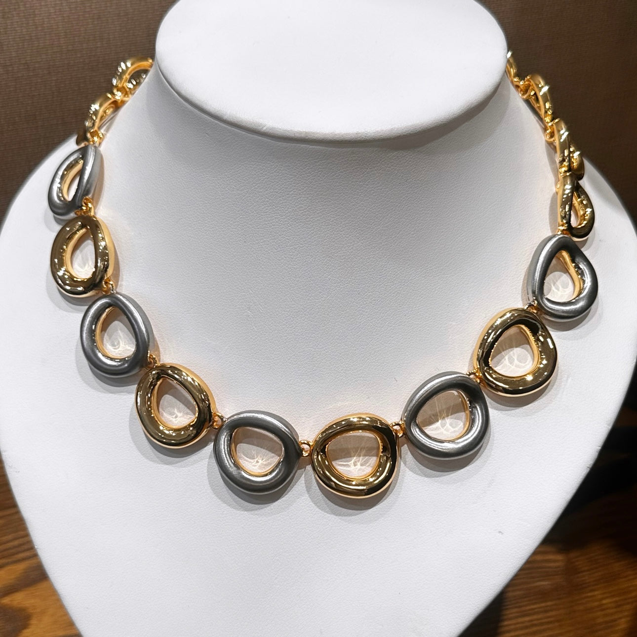 Bicolor Ellus Necklace in 18K Gold Plated