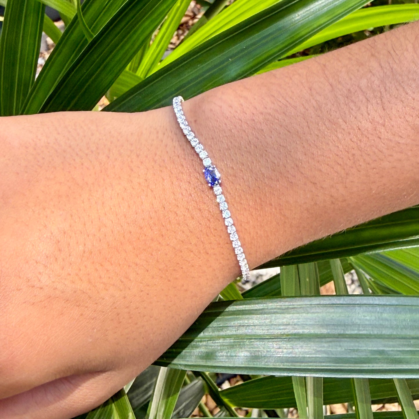 Adjustable Tennis Bracelet in Sterling Silver 925