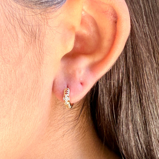 Cross Earrings in 18K Gold Plated