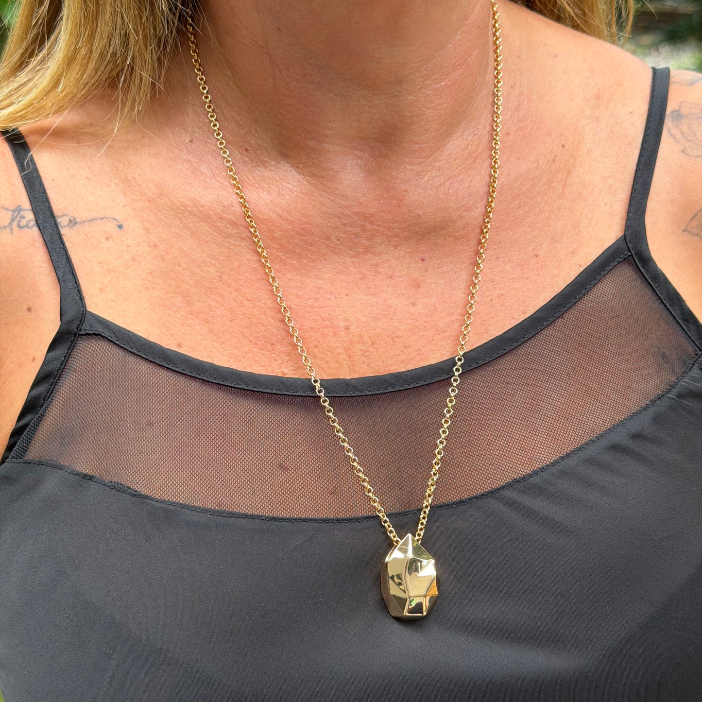 Rock Necklace in 18K Gold Plated