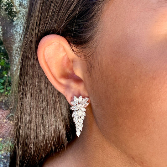 Leaf Earrings in Sterling Silver 925