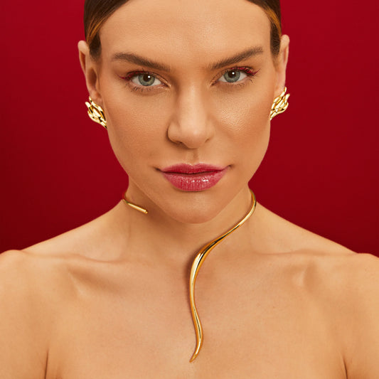 Lume Choker in 18K Gold Plated by Anna Prata