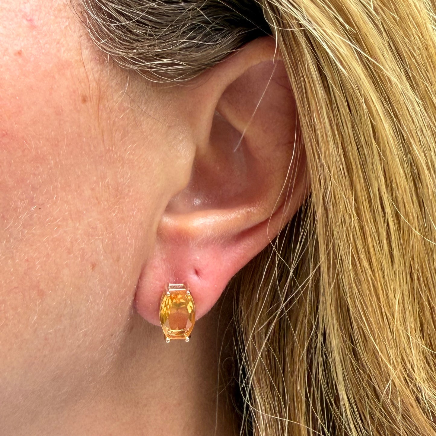 Rectangular Earrings in 18K Gold Plated