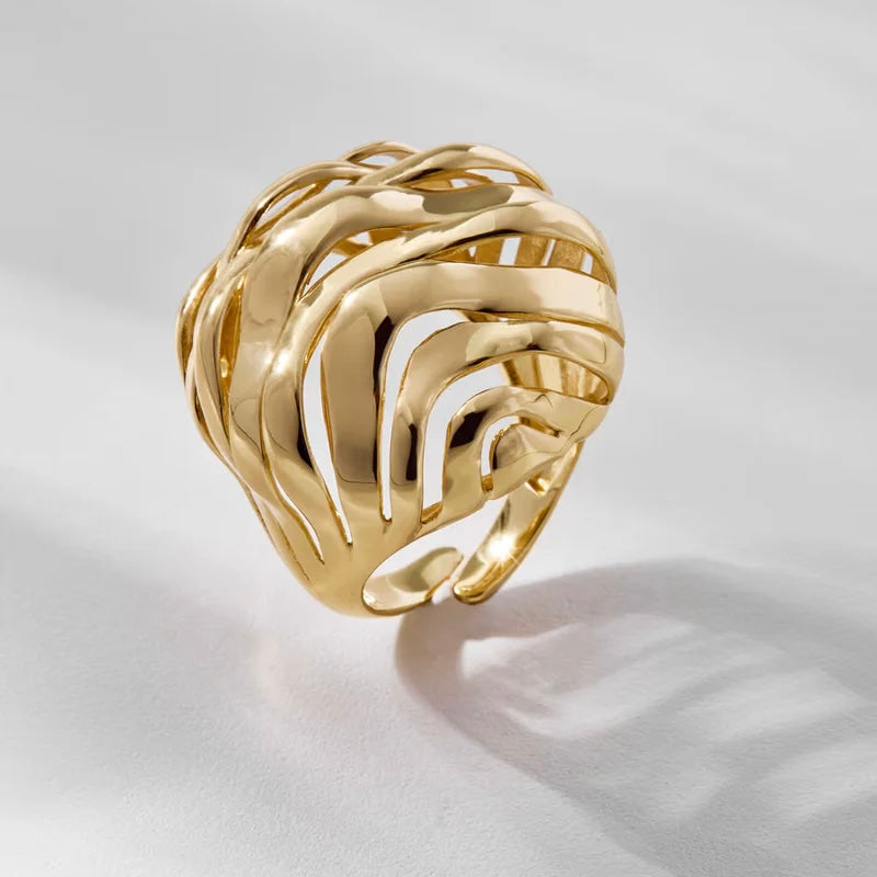Rastro Ring in 18K Gold Plated by Anna Prata