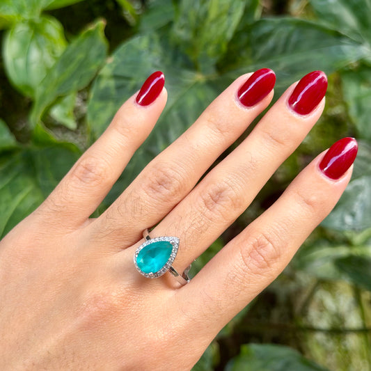 Drop Ring in Sterling Silver 925