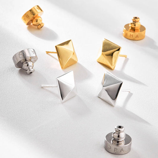 Quantum Earrings in 18K Gold Plated by Anna Prata