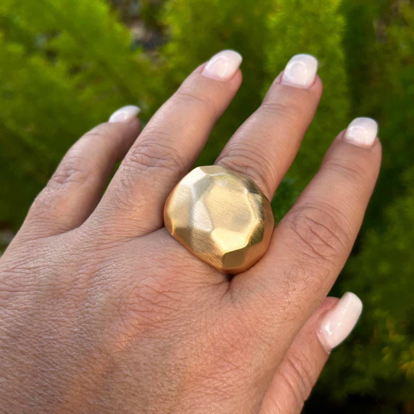 Rock Ring in 18K Gold Plated