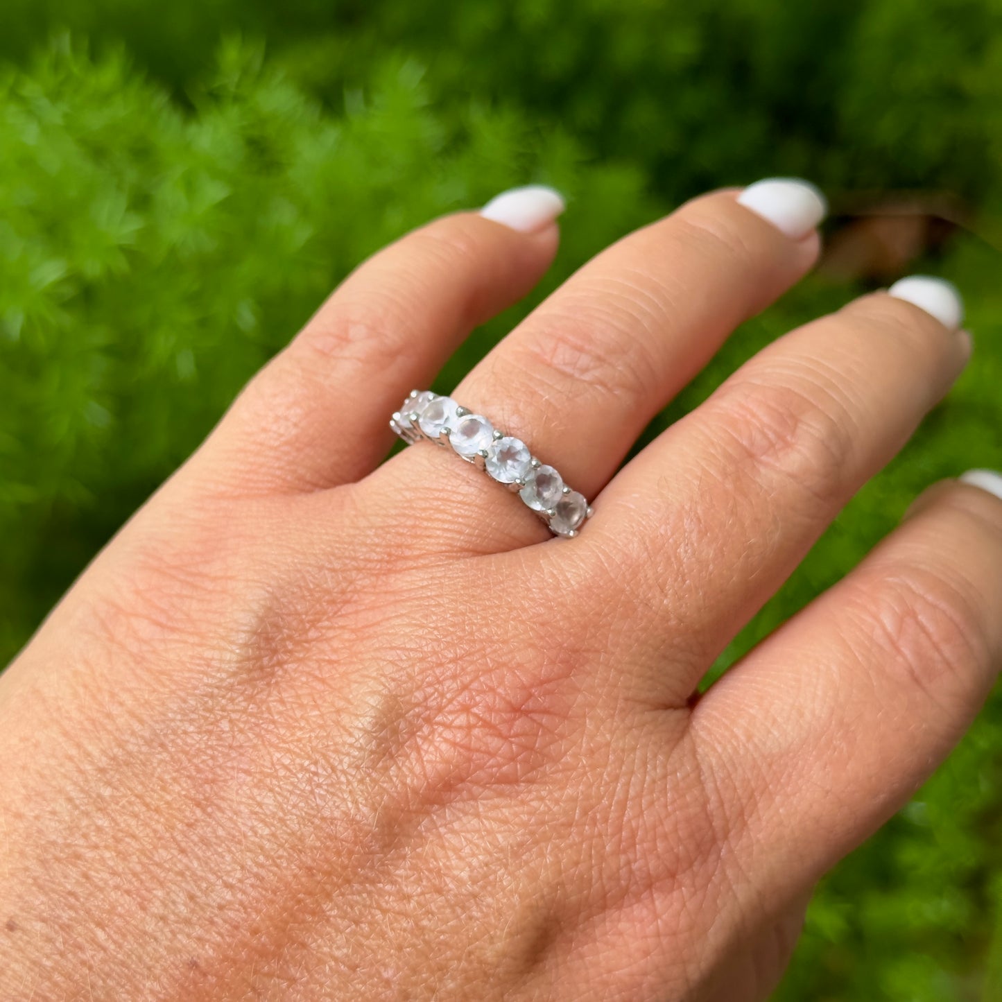 Pink Quartz Ring in Sterling Silver 925