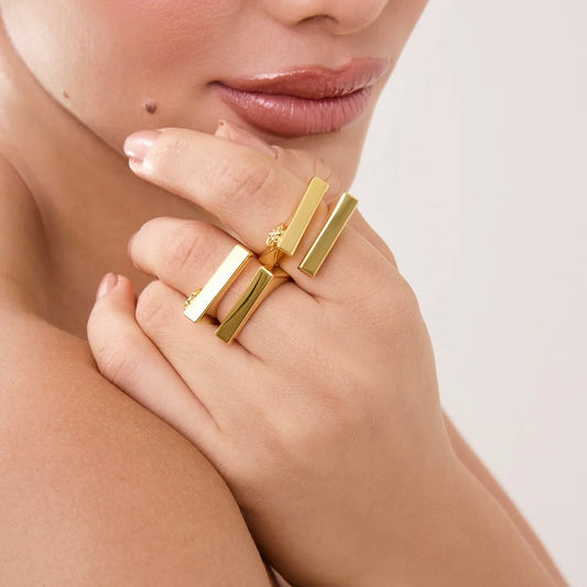 Traco Ring in 18K Gold Plated by Anna Prata