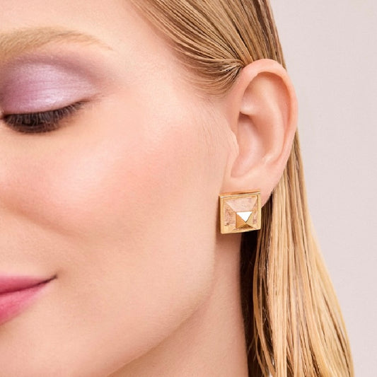 Vertice Earrings in 18K Gold Plated by Anna Prata