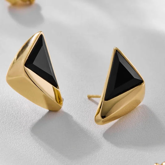 Dualis Earrings in 18K Gold Plated by Anna Prata