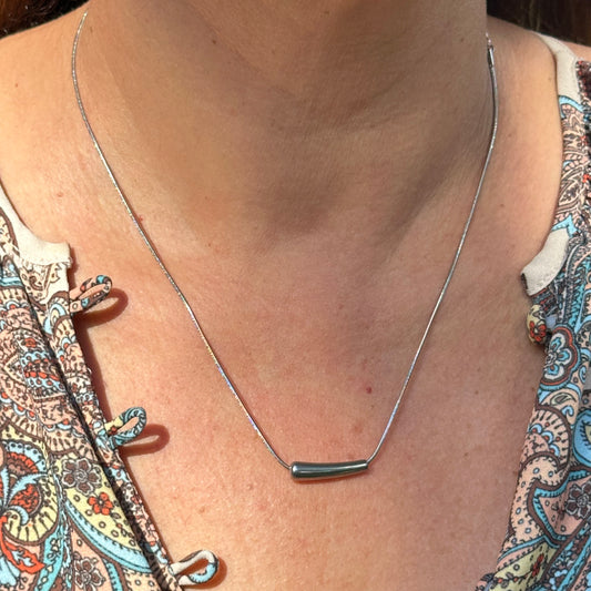 Straw Necklace in Stainless Steel 316L