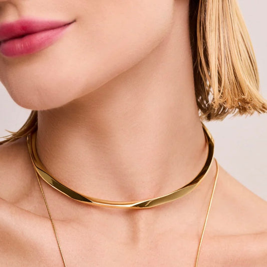 Prisma Choker in 18K Gold Plated by Anna Prata
