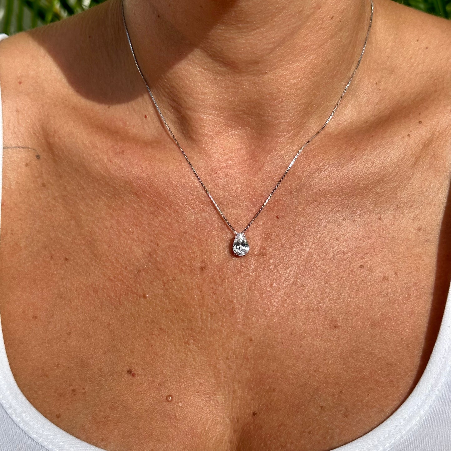 Drop Necklace in Sterling Silver 925