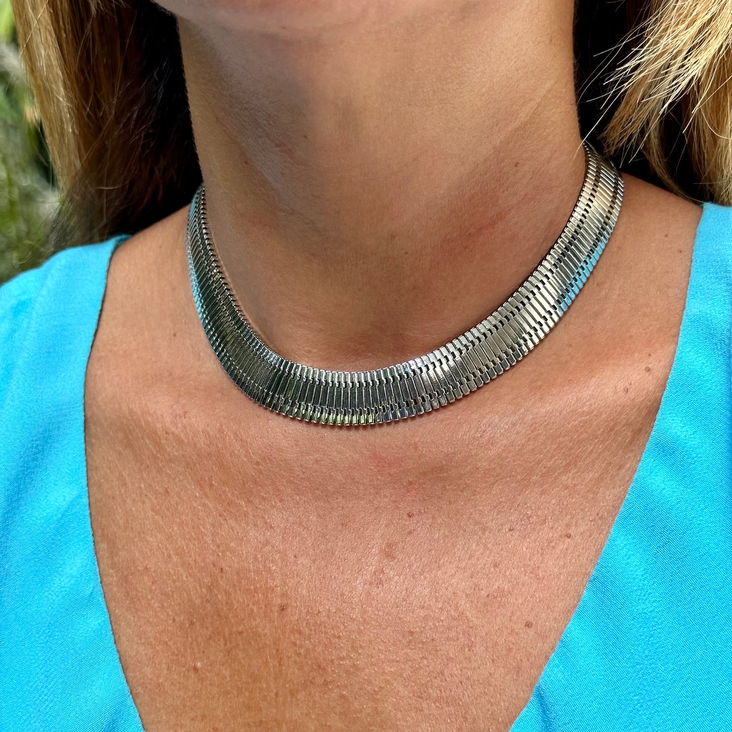 Zaragoza Choker in 18K White Gold Plated