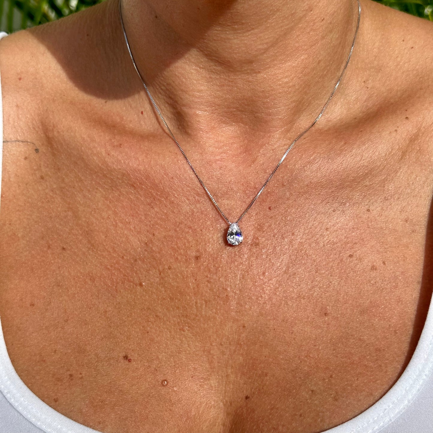 Drop Necklace in Sterling Silver 925