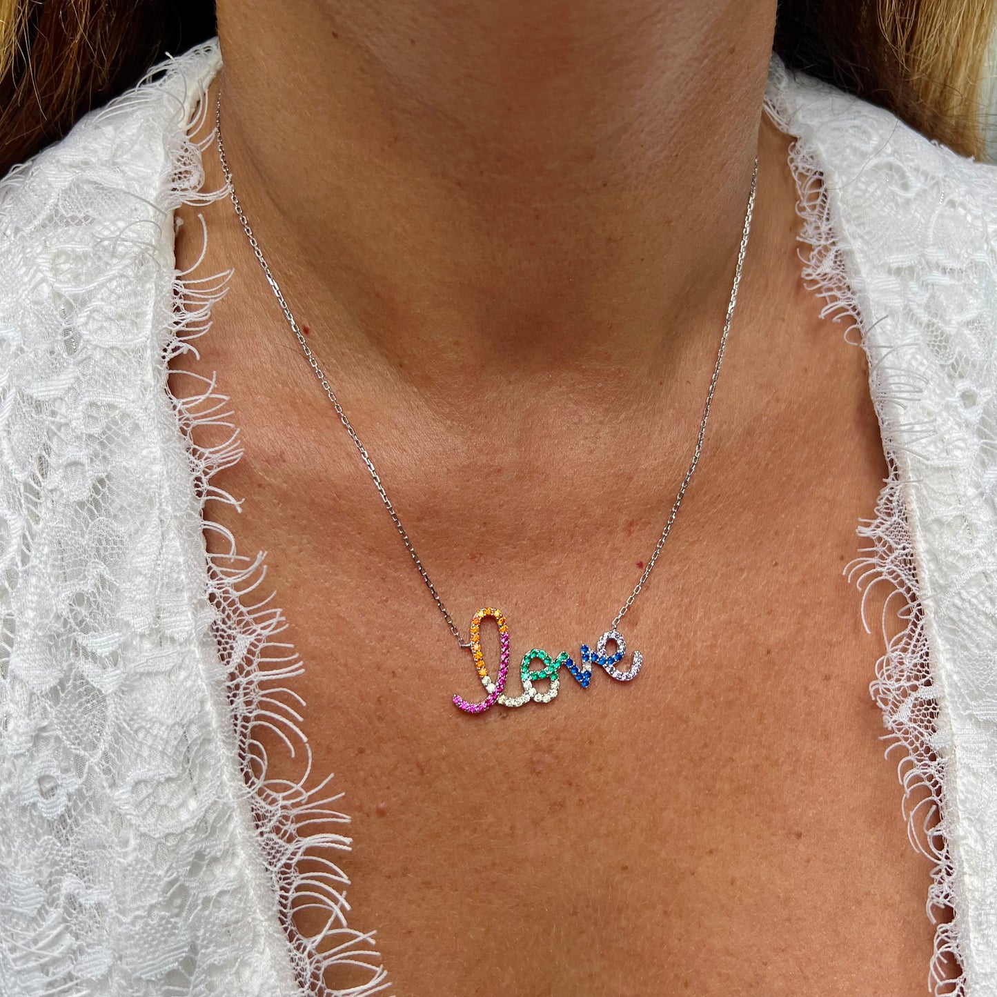 Love Necklace in Sterling Silver 925