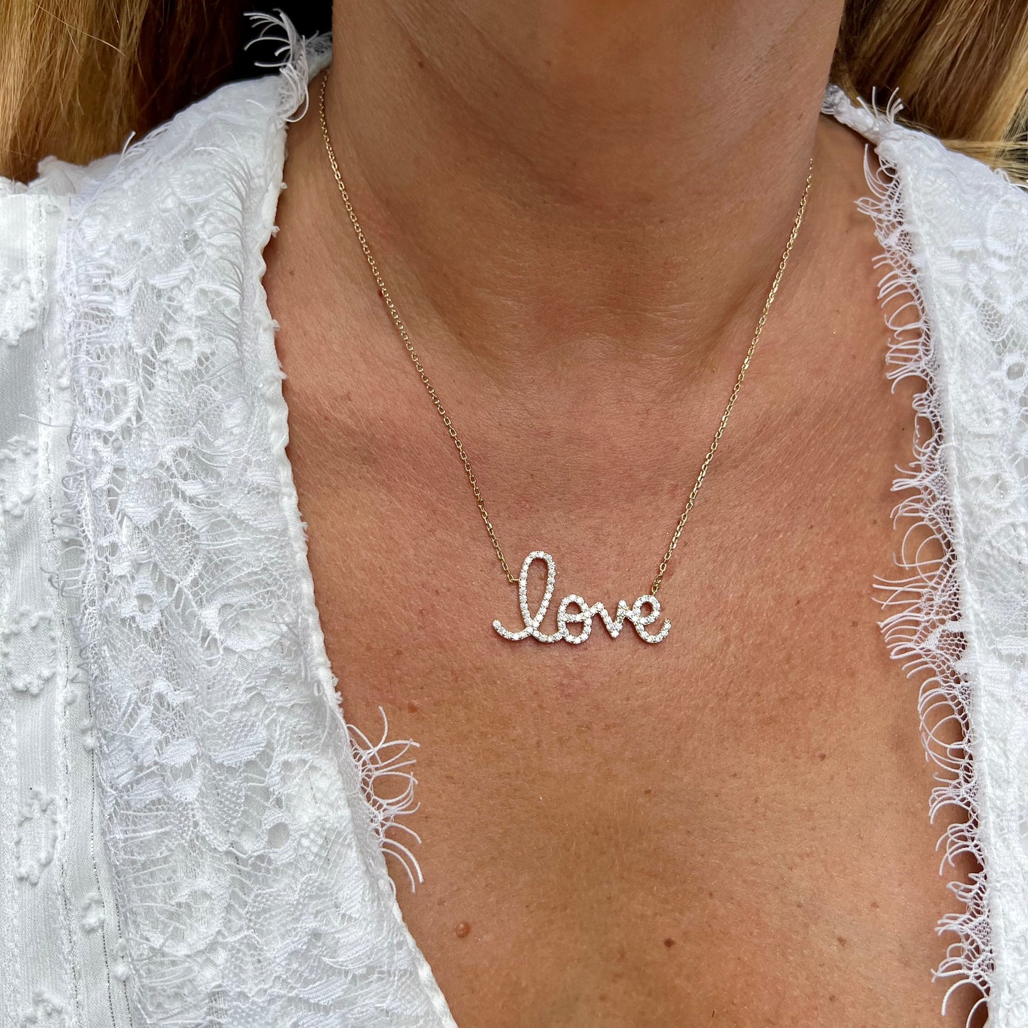 Love Necklace in Sterling Silver 925