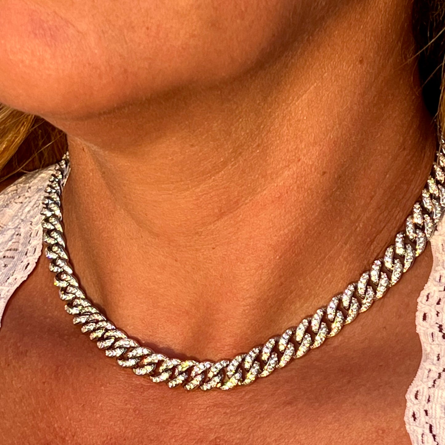 Cuban Link Necklace in Sterling Silver 925