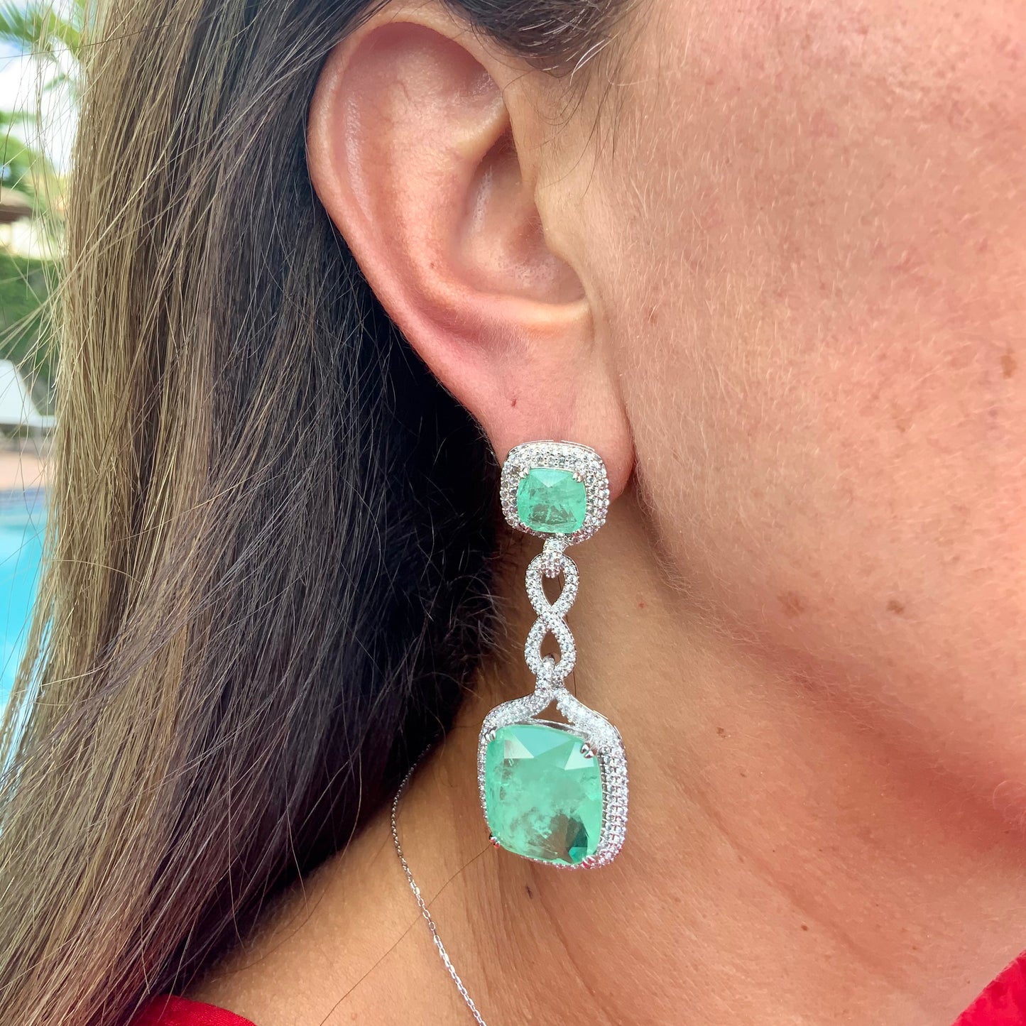 Maragogi Earrings in 18K White Gold Plated