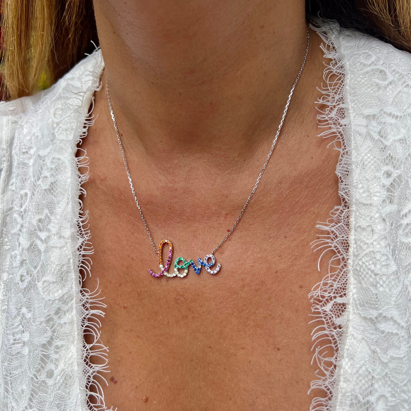 Love Necklace in Sterling Silver 925