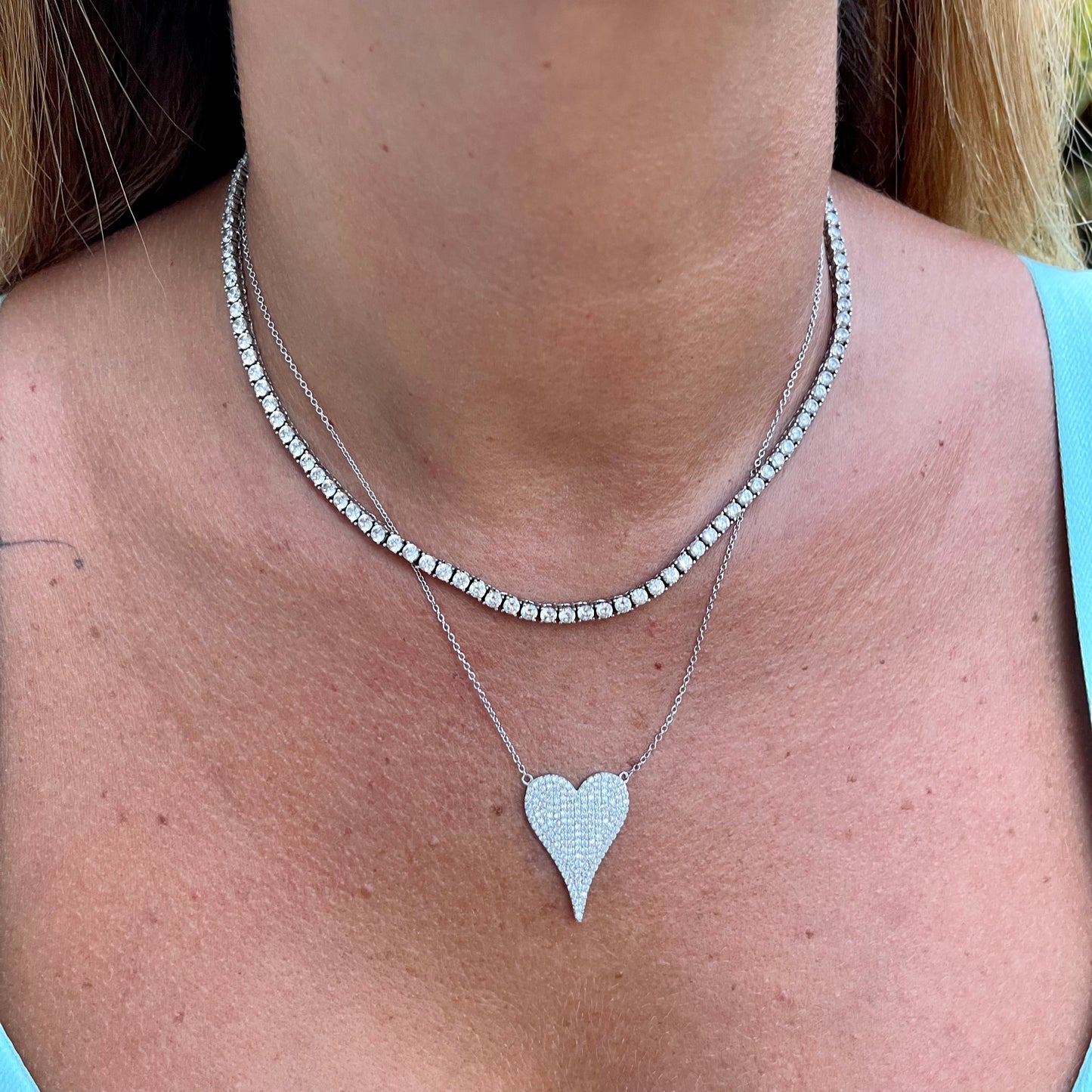 Heart Necklace in Sterling Silver 925