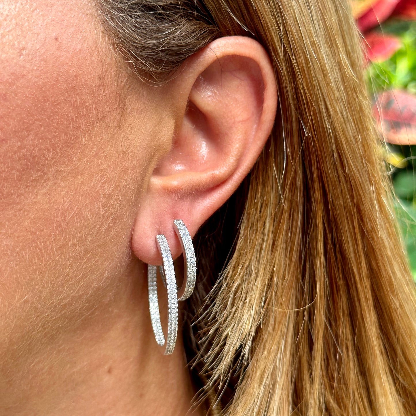 Serena Earrings in 18K White Gold Plated