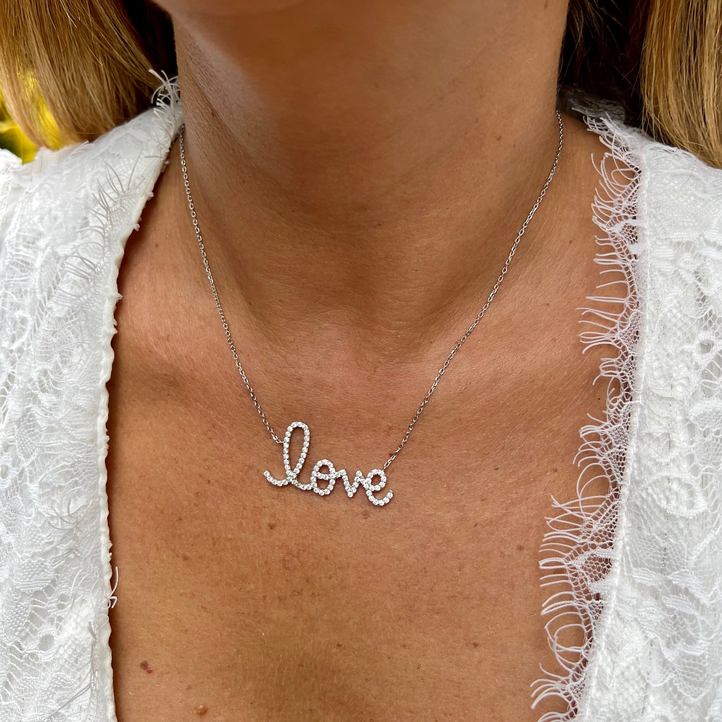 Love Necklace in Sterling Silver 925