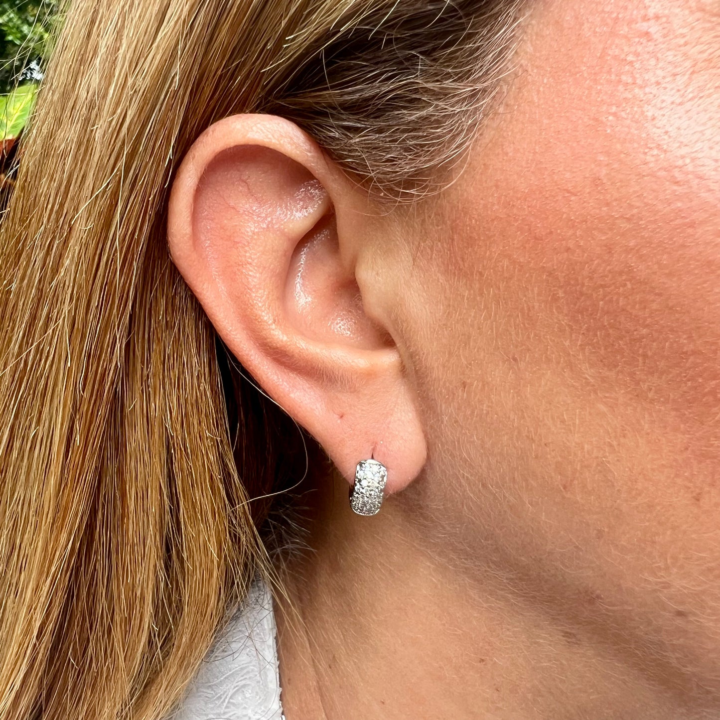 Eloise Earrings in 18K White Gold Plated