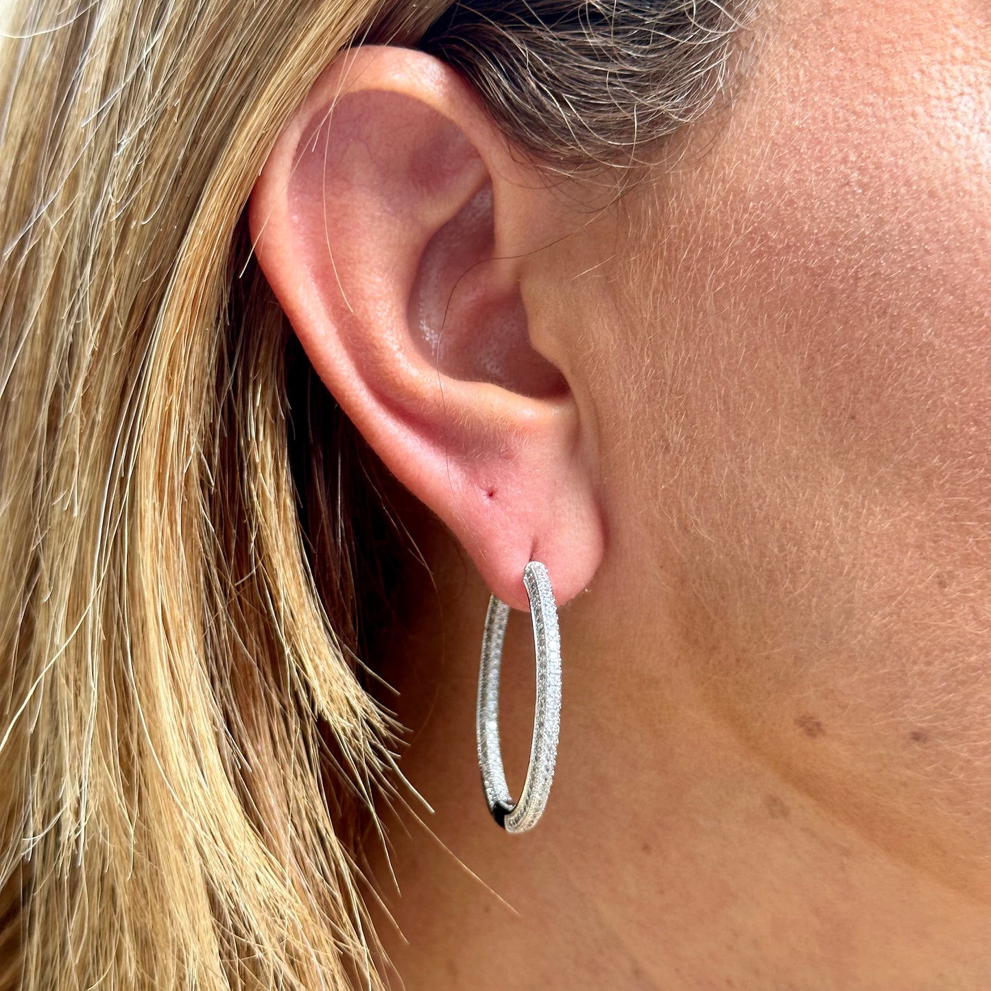 Serena Earrings in 18K White Gold Plated