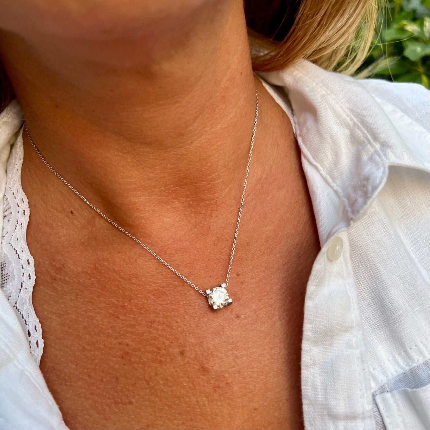 Light Spot Necklace in Sterling Silver 925