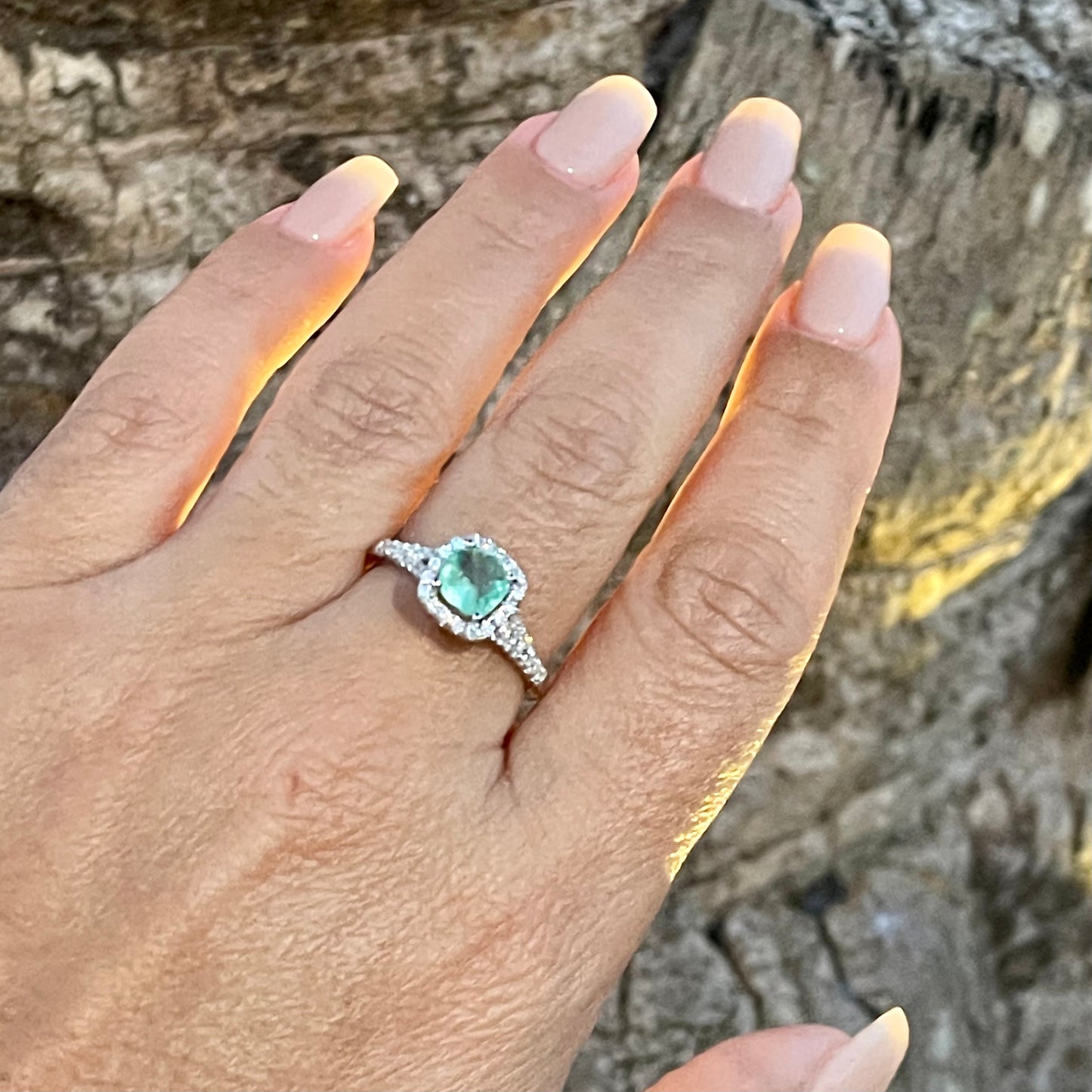 Fusion Emerald Ring in Silver 925