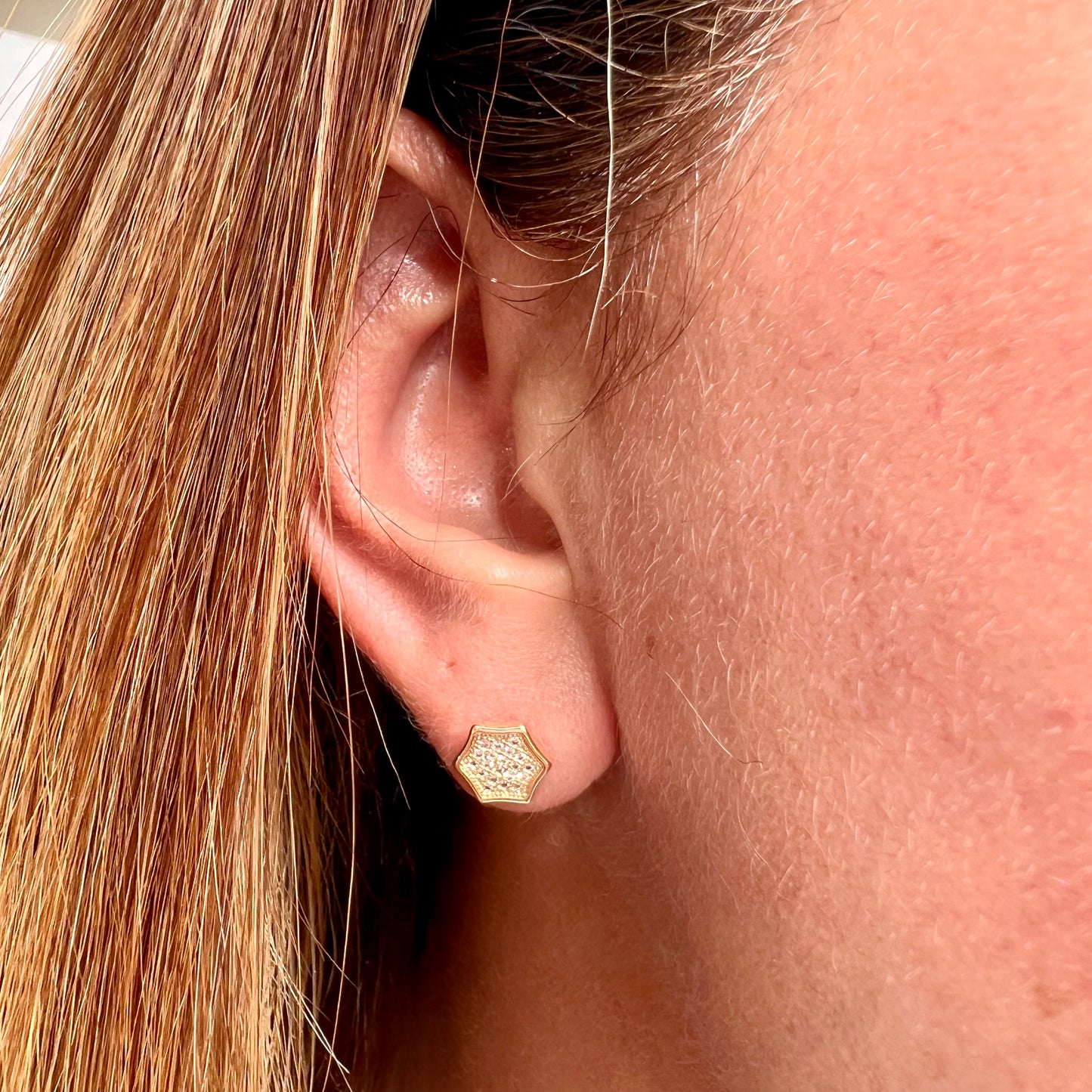 Zirconias Earrings in 18K Gold Plated