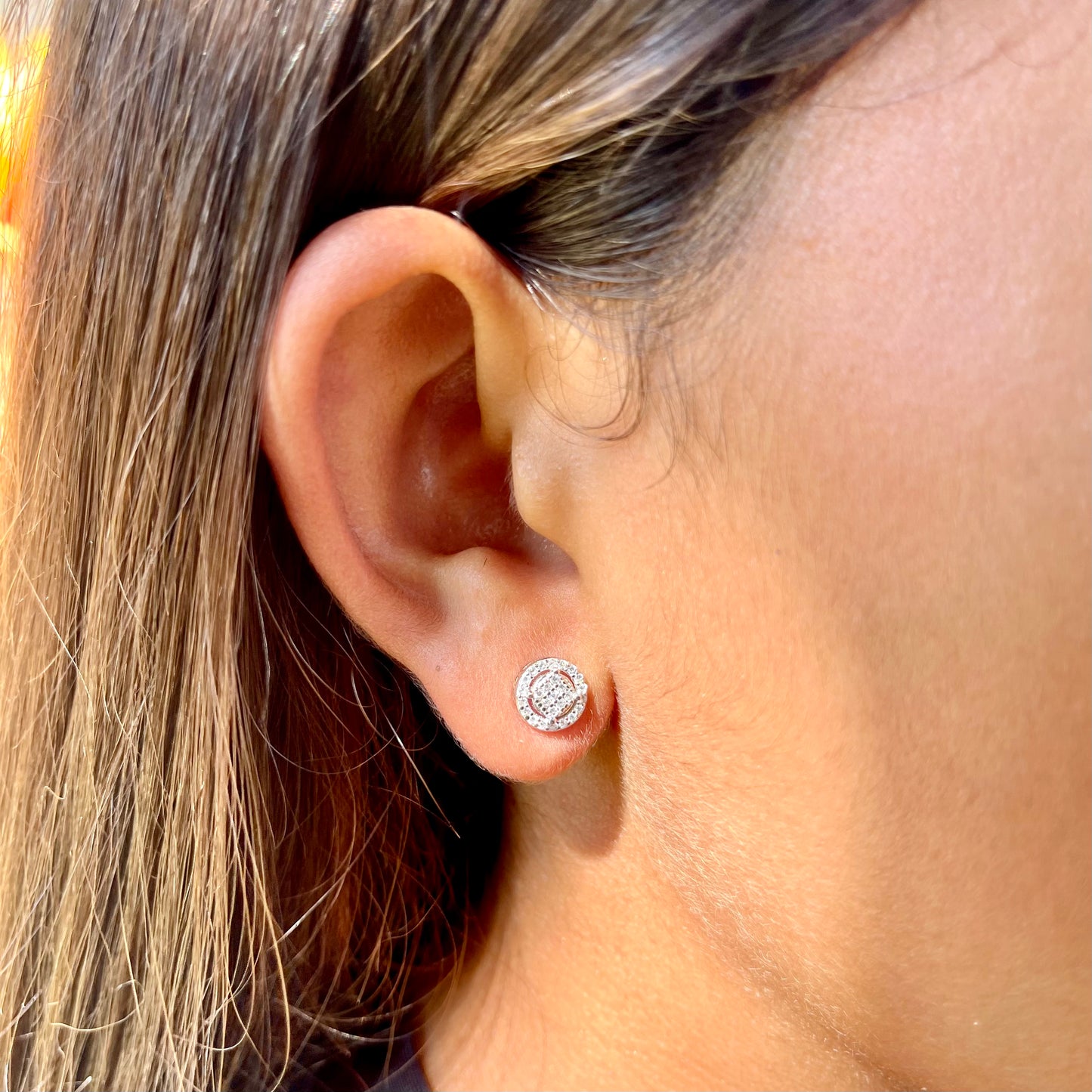 Light Spot Earrings in Sterling Silver 925