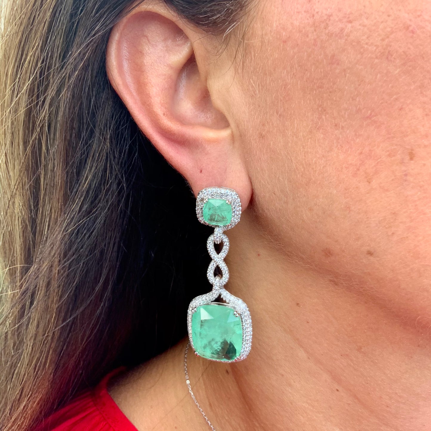 Maragogi Earrings in 18K White Gold Plated