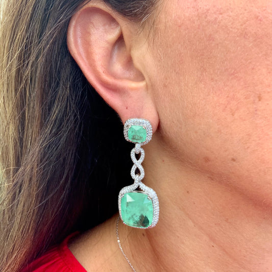 Maragogi Earrings in 18K White Gold Plated