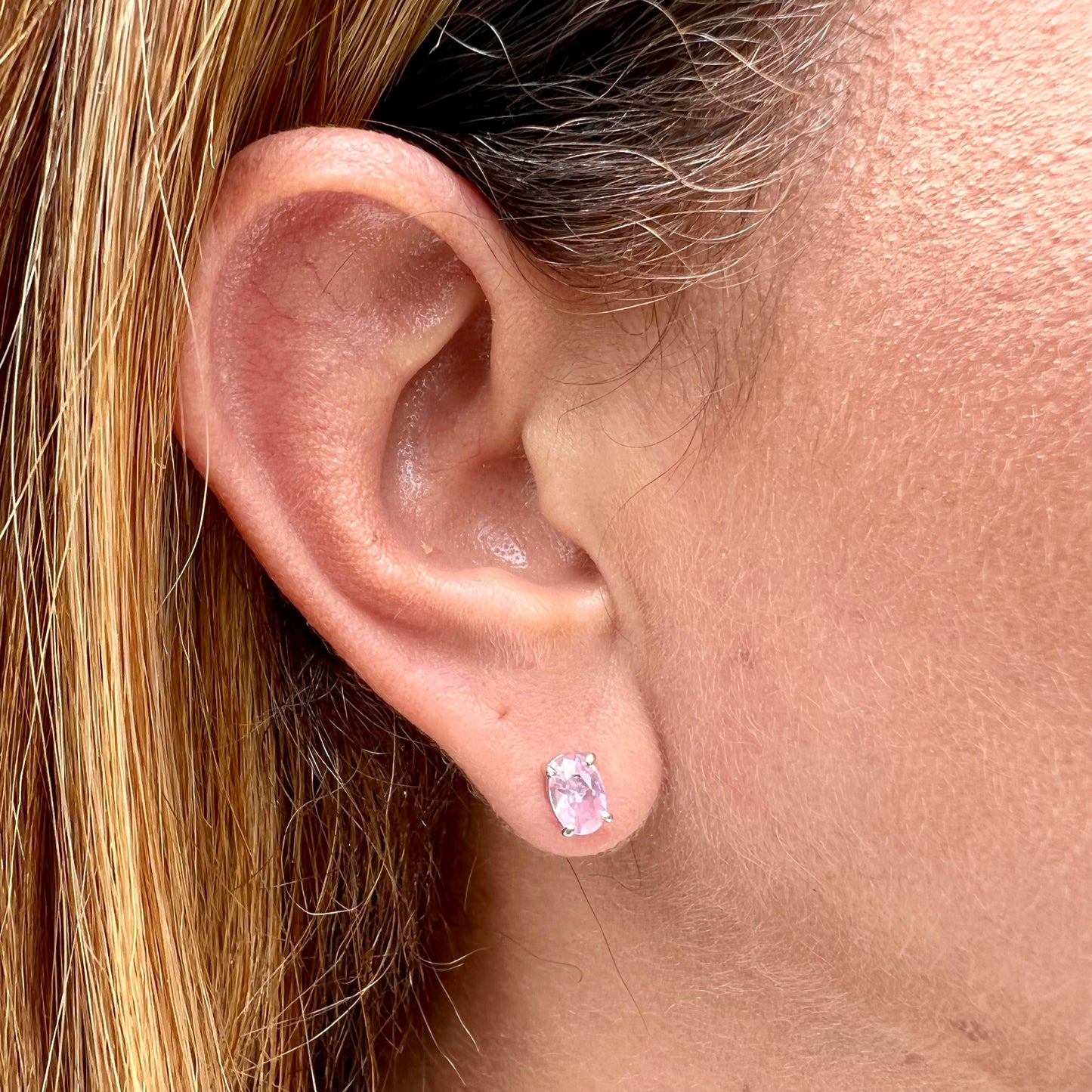Pink Earrings in Sterling Silver 925