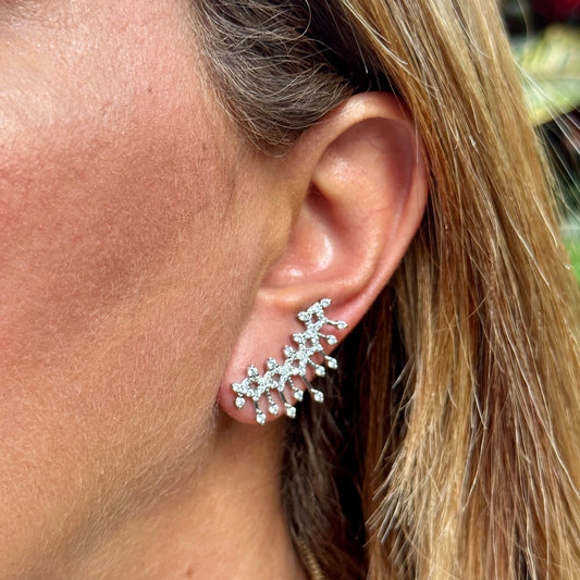 Amiyah Ear Cuff in 18K White Gold Plated