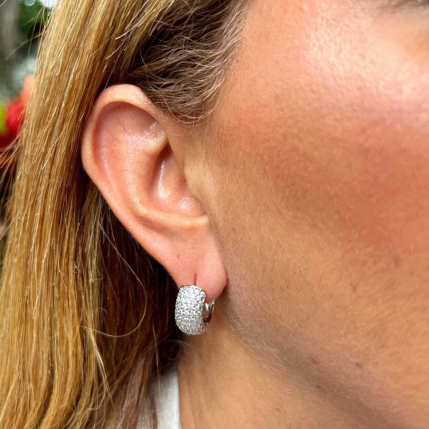 Eloise Earrings in 18K White Gold Plated