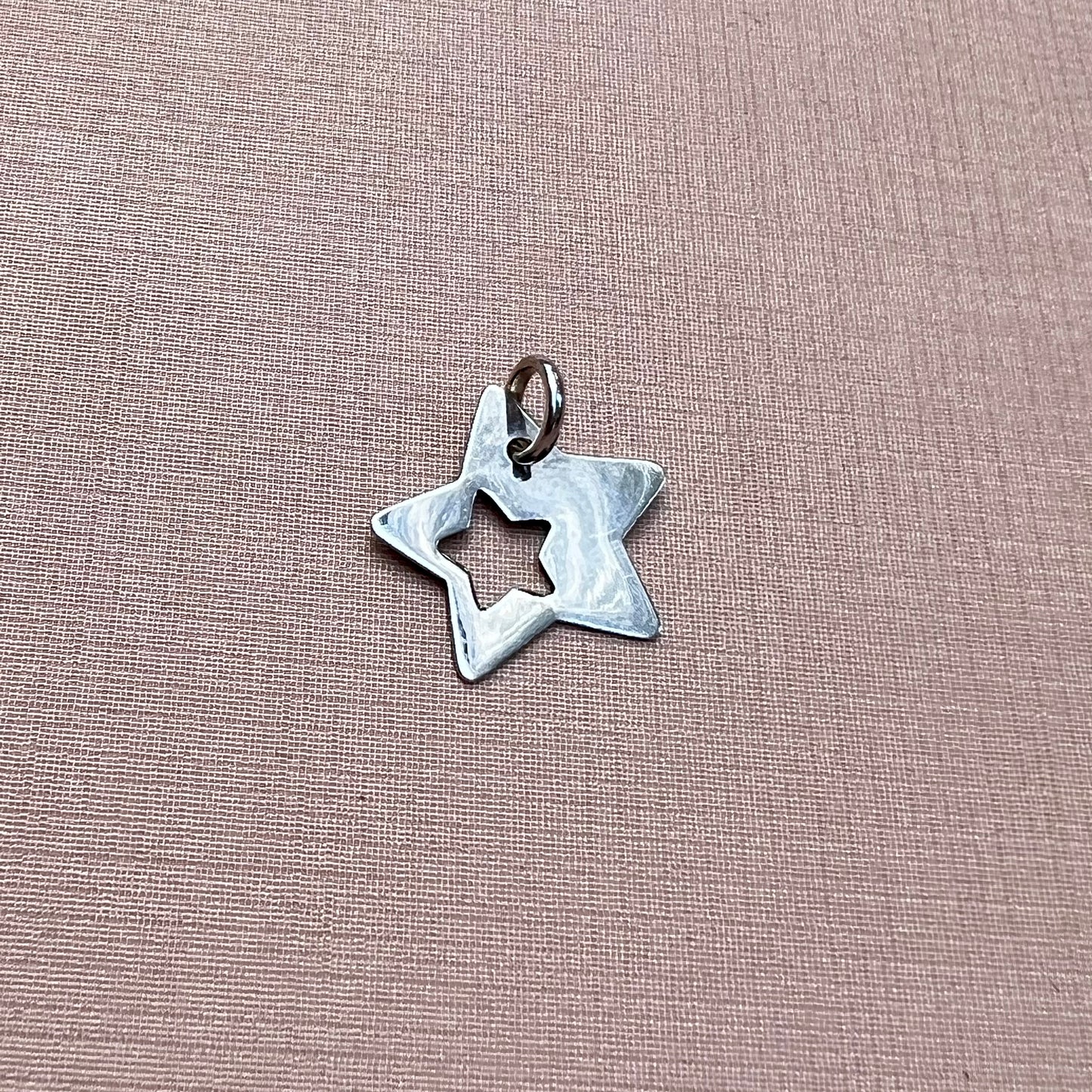 Star Pendant in 18K White Gold